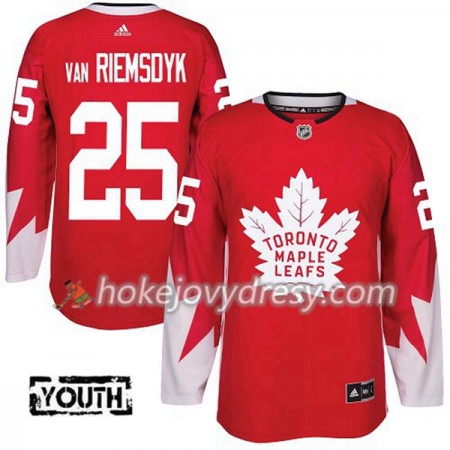 Dětské Hokejový Dres Toronto Maple Leafs James Van Riemsdyk 25 Červená 2017-2018 Adidas Alternate Authentic
